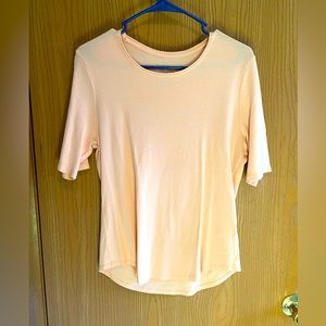 Time and Tru light peachy pink 3/4 length sleeve